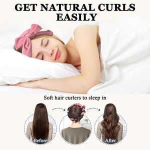 Lot de 9 bigoudis sans chaleur en velours doux, bandeaux à cheveux, fer à boucler, outil de coiffure pour ondulations, tige de bouclage flexible sans chaleur - Product Image 2