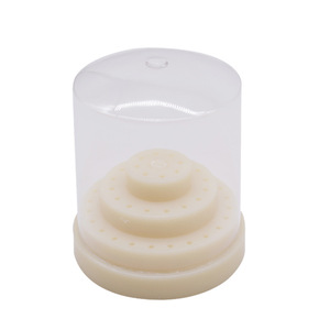 Caja de brocas dentales de 48 orificios, soporte redondo esterilizado de color blanco roto para accesorios de taladro dental - Product Image 4