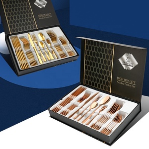 Ensemble de couverts de luxe en acier inoxydable, Offre Spéciale, 30 pièces, couteau, fourchette, cuillère, cadeau - Product Image 3