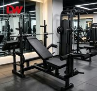 Banc de musculation multifonctionnel DW SPORTS en acier inoxydable, réglable, pour usage domestique, équipement de gym fonctionnel