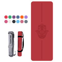 Tapis de yoga pliable en PU pour le rangement, tapis compact en caoutchouc naturel, tapis de yoga en PU à motif OEM pour projets de yoga en dortoir