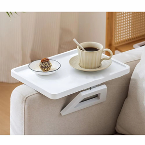 Table pliante en bois pour canapé, gain de place, antidérapante, à clipser sur le bras du canapé, support latéral pratique, haute capacité de charge - Product Image 2