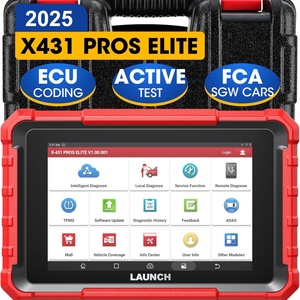 Herramienta de Diagnóstico Profesional para Automóviles LAUNCH X431 PROS Elite, Sistema Completo, Pantalla de 8 Pulgadas, 32+ Funciones de Reinicio, Lector de Códigos ECU, 12V, para Todos los Autos - Product Image 1