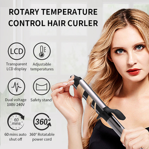 Kang Road Professional 1.5 Inch Double PTC Curling Iron Wand LCD Customized Dual Voltage World Hair Curler Iron Private Label - Product Image 5