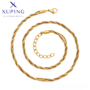 Collar XUPING de Moda Sencillo y Elegante, Chapado en Oro de 14K, Joyería de Moda - Product Image 1