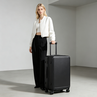 Valise trolley rigide en PC durable avec serrure approuvée TSA, roues silencieuses pivotantes, coins renforcés - Bagage de voyage