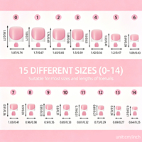 150 faux ongles de pieds carrés courts à presser, style classique blanc French, ensemble d'ongles de pieds roses nude, pour pédicure