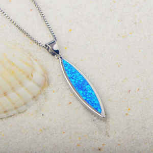 Tiktok वायरल ब्लू ओपल एंजेल आई नेकलेस हेवीयन महासागर ने महिलाओं के गहने - Product Image 6