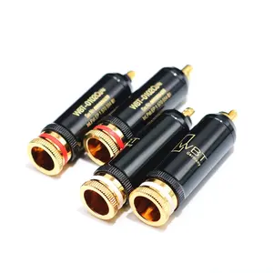 HIFI Connector Adapter RCA Plug YIVO XSSH Audio Video Hi-end Pure Copper Gold Plated RCA Adapter Jack for 8.5mm Max Cable