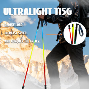 Bâtons de randonnée en fibre de carbone OKHEALING, légers, pliables, cannes de voyage nordiques avec poignée en EVA - Product Image 6