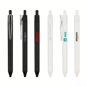 Promotional Custom Logo Printed Rubber Sprayed Hotel Use Gift Multi-color Black Ink 0.5mm Tip Plastic Gel <b>Pen</b> - Product Image 1