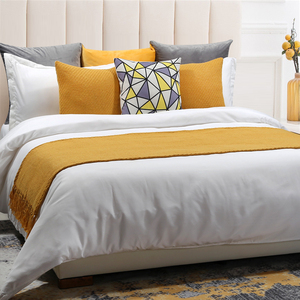Fournisseur direct d'usine, prix bas, 100% coton à fibres longues, fil 80s, 400TC, ensembles de housses de couette en satin pour hôtel - Product Image 1