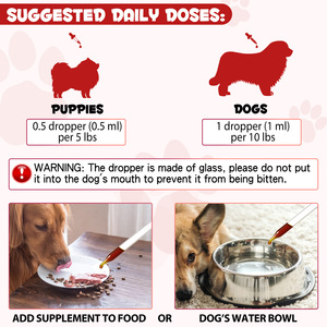 Oimmal Compléments alimentaires à saveur de caramel naturel Supplément <span class=keywords><strong>pour</strong></span> animaux de compagnie Gouttes de fer liquide <span class=keywords><strong>pour</strong></span> <span class=keywords><strong>chiens</strong></span> chats Favorise la santé du sang - Product Image 2