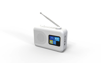 Weißes DAB FM AM Tragbares Radio mit Größerem Niedlichem Farbdisplay und TFT