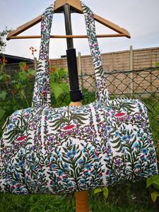 Wholesale Custom Logo Indian Hand Block Print Cotton Duffle Bag Eco-Friendly Quilted Travel Weekend <b>Holdall</b> Duffle Bags - Product Image 5