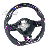 Affichage LED Volant de course en fibre de carbone forgé pour Volkswagen Golf 6 MK6 6R Areton Scirocco R-Line GTI GTD GTER 2008-2013