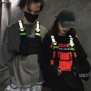 नायलॉन सामने फैशन कस्टम सामरिक छाती पाउच फैशन जेब गोफन उपयोगिता दोहन रिग बैग पुरुषों महिलाओं बनियान