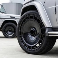 Jantes forgées de luxe polies et brossées noires compatibles avec Mercedes-Benz Classe G Range Rover L405 Vogue Defender BMW Bentley