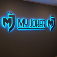Enseigne en acier inoxydable 3D personnalisée, enseigne lumineuse à LED, logo, lettre rétroéclairée, enseigne lumineuse pour entreprise