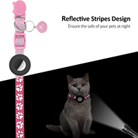Chien gps trackers collier mini traceur pour animaux de compagnie réfléchissant échappée airtag chat collier avec cloche airtag chien collier titulaire étanche