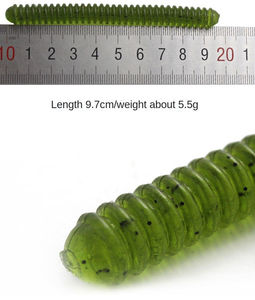 Señuelo de Pesca de PVC Texturizado de Alta Calidad, 9.5cm, 5.5g, Suave, para Pesca de Lubina, Crappie y Minnow en Agua Dulce y Salada - Product Image 2