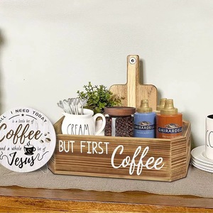 กล่องเก็บกาแฟแบบไม้ 34.8x17.8x9.4 ซม. ความจุขนาดใหญ่ ออแกไนเซอร์ในครัวสำหรับถุงชา กาแฟแบบแคปซูล - Product Image 4