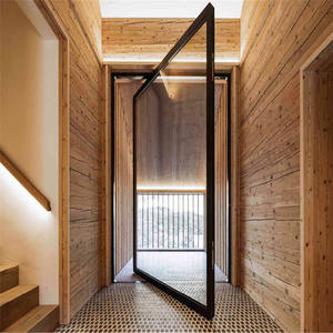 Puertas de Madera Ace, Diseño Moderno, Interior, Liso, de Madera de Teca, Doble, Último Diseño, Principal, de Acero, Resistente, con Bisagra Pivotante para Puerta de Vidrio y Madera para Casa - Product Image 4