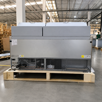 Réfrigérateur commercial à 3 portes en acier inoxydable 304 pour bar à salades, préparation de pizzas et sandwichs, buffet, avec bacs GN