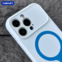 Étui de protection magnétique en silicone VAWI S125 à couverture intégrale, anti-chute, avec doublure douce et coussinets, pour iPhone