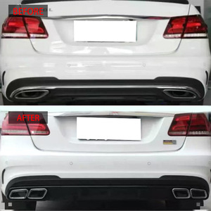 Difusor Trasero con Puntas de Escape para Mercedes-Benz Clase E, ABS, 2013-2015, W212, Estilo Deportivo - Product Image 2