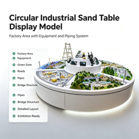 Maquette circulaire industrielle moderne en plastique ABS pour l'affichage des équipements des zones vertes, des routes, des canalisations et des ponts dans les zones industrielles