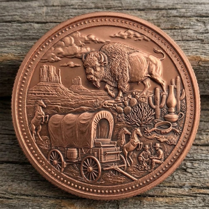 Koin Koleksi Hewan Liar Yellowstone 1oz High Relief Tembaga Murni 999, Produksi Langsung dari Pabrik, Grosir - Product Image 1