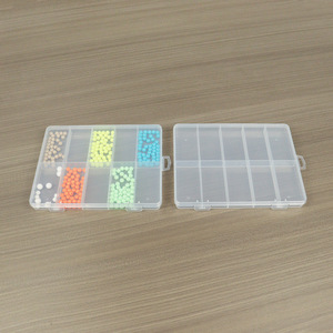 Transparent Storage Box 10 Grids 16.5x13.6x1.5cm For Jewelry Hardware Seeds Fishing Gear With Lid Desktop Organizer - Product Image 2
