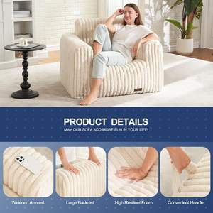 カスタムカラー 真空圧縮梱包 リビング 屋内外 怠け者 ビーズクッション ソファチェアセット - Product Image 6