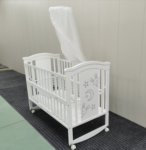 Vente directe d'usine, meubles pour bébés en bois de haute qualité, lits bébé pour nouveau-nés avec moustiquaire - Product Image 1