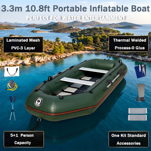 Bateaux à rames gonflables en <span class=keywords><strong>PVC</strong></span> de marque Solar Marine, vente en gros, 6 places, fond en bois lamellé, kayak stable, léger, pliable pour la côte - Product Image 1