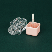 4ml nouveau style personnalisé vide mini emballage carré de beauté des lèvres mignon brillant à lèvres tubes avec grand applicateur