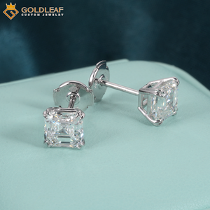 Pendientes de Diamantes Cultivados en Laboratorio con Corte Asscher, 3 Quilates, DEF, VVS, Oro Blanco de 14K, Goldleafgem, Joyería para Mujer, Bodas y Fiestas - Product Image 6