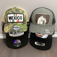 Gorra de malla Fitspi con bordado de México para hombre, gorra de béisbol de talla grande con circunferencia de cabeza profunda, sombrero de sol americano para exteriores