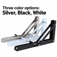 Supports pliants en métal robustes, en acier durable et antirouille, pour tables et étagères murales