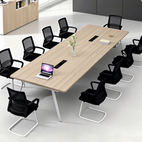 Meubles de bureau de formation, table de conférence moderne à structure en acier, bureau d'accueil, table longue, table de visionnage, style professionnel, en forme de bar