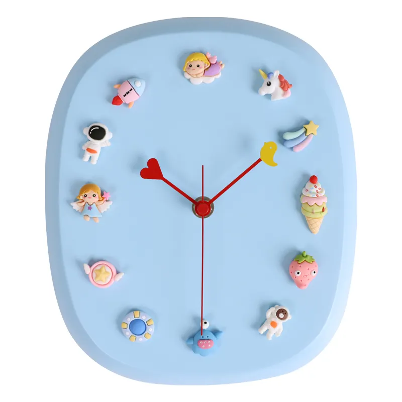 Moderno orologio da parete personalizzato soggiorno camera da letto camera dei bambini parete carino e affascinante piccolo orologio supporto colore personalizzato desig