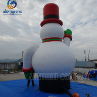 Ballon publicitaire gonflable géant de 35 pieds en forme de bonhomme de neige pour Noël
