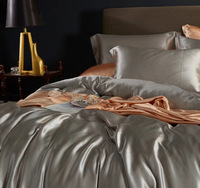 Literie en Satin de soie de haute qualité, parure de lit luxueux, ensemble de housse de couette en soie mûre