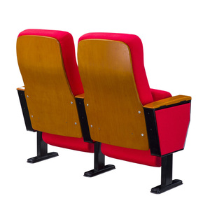 Silla de Auditorio Nacional para la Industria 2110 Roja Metálica con Reposabrazos para Cine, Sala de Conferencias, Sala de Reuniones - Product Image 2
