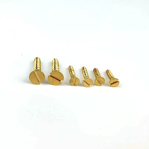 Tornillos autorroscantes de latón con cabeza avellanada y ranurada C2600 C2800 C3600, <span class=keywords><strong>precio</strong></span> de fábrica OEM, sujetadores para madera DIY - Product Image 4