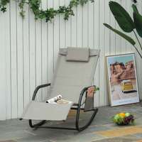 Chaise longue de relaxation moderne en métal KD à gravité zéro avec appui-tête rembourré, pliable, en maille Teslin, pour piscine et patio