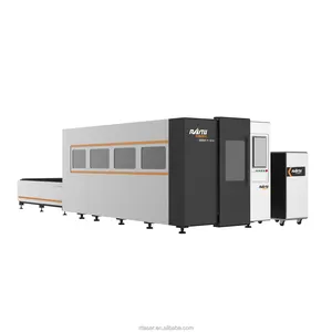 6kw 12kw 15kw High Powerful Popular Sale Raycus Laser Source Enclosed Cover Fiber Laser Cutting Machine With Exchange Platform