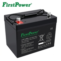 FirstPower LFP1260L 12V 60Ah Batería de Perfil Bajo con Carcasa Ignífuga y BMS para Vehículos Turísticos, Monitoreo Fluvial y Almacenamiento de Energía Solar Fotovoltaica