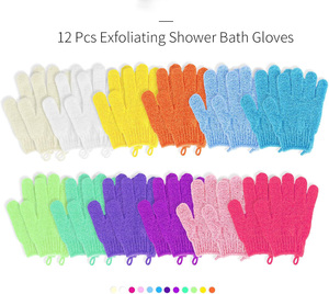 Double-Sided <b>Plastic</b> Bath Back Scrubber Five-Finger Exfoliating Towel Disposable Household <b>Gloves</b> - Product Image 5